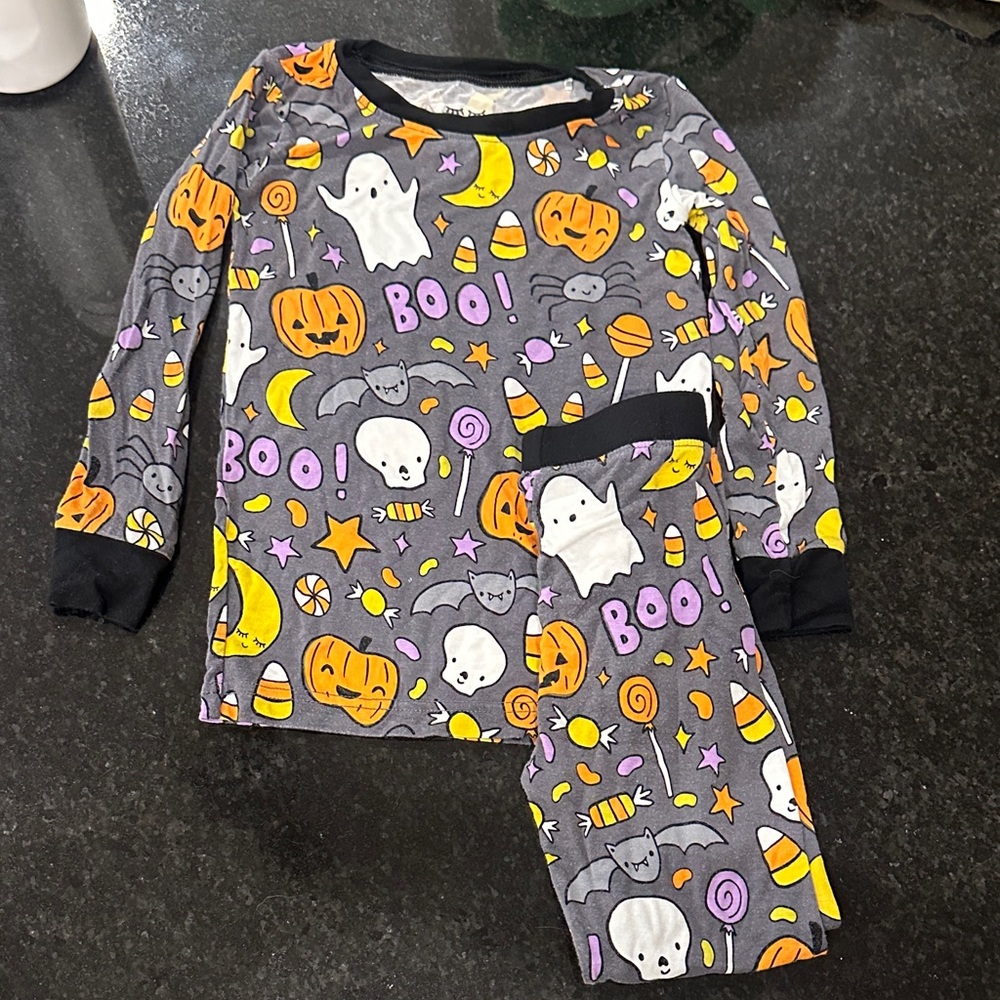 Little Sleepies Gray Halloween PJ Set 2T